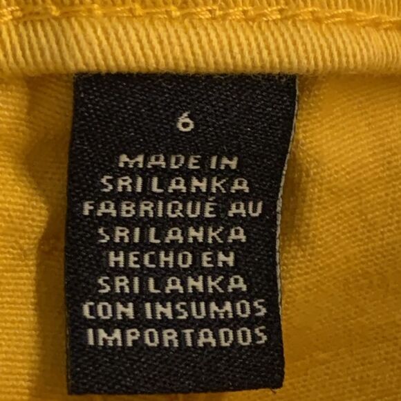 CHAPS Sunlit Yellow Cropped Pants, size 6, NWT - Picture 4 of 8